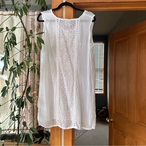 Johnny Was White Eyelet top/dress